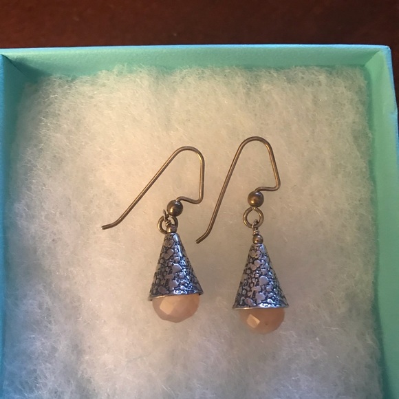 Silver earrings with Sunstone gems - Picture 2 of 2